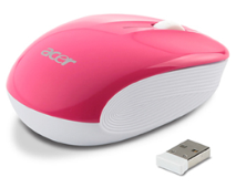 Acer Wireless Optical Mouse - Candy Pink